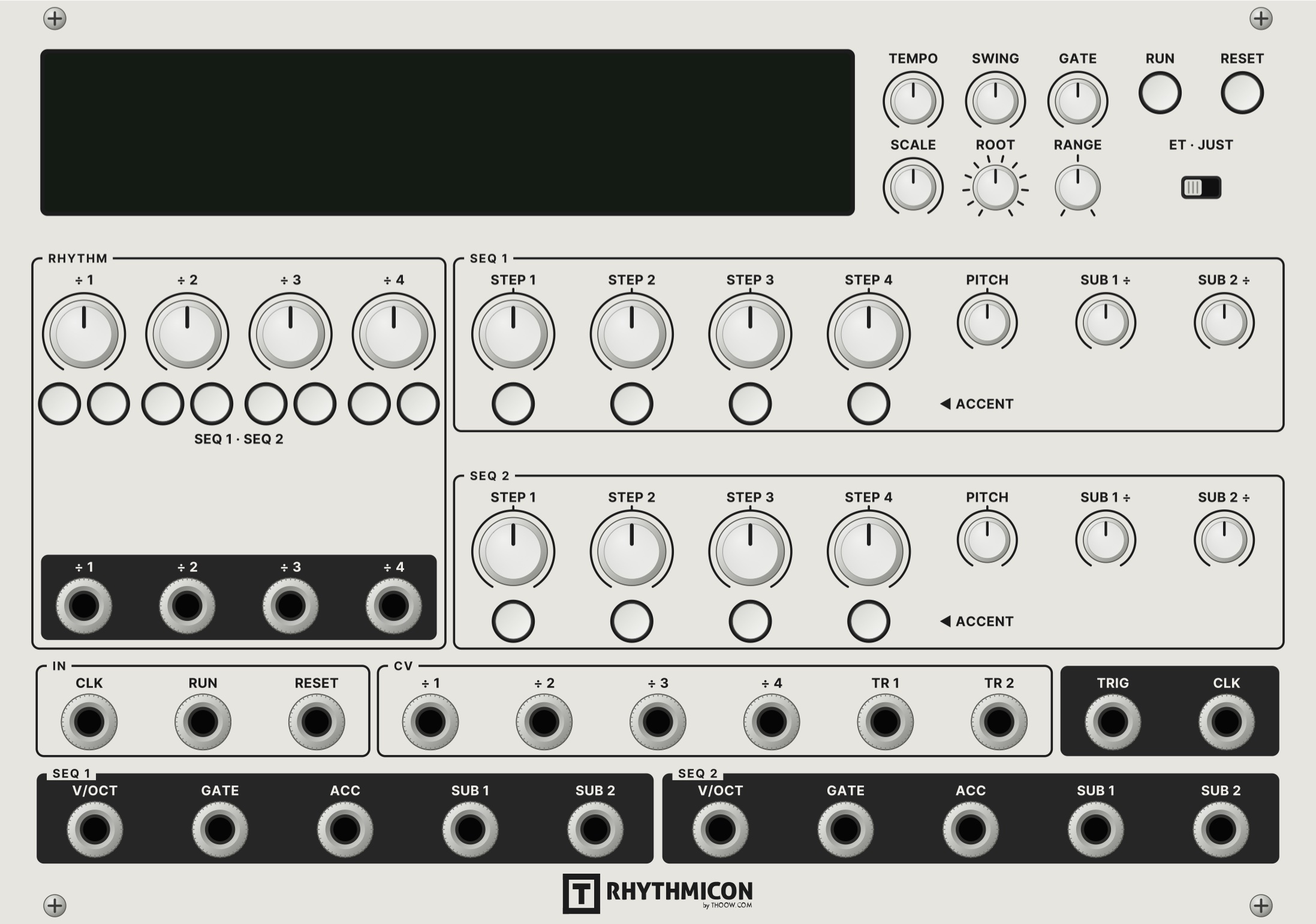 Rhythmicon panel